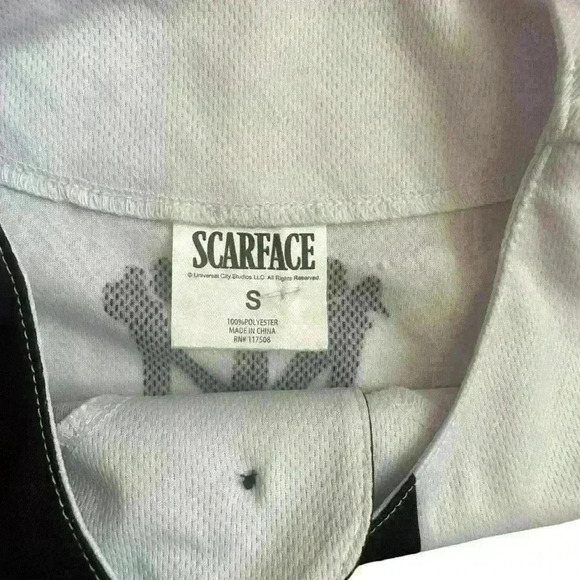 Scarface Jersey NWT Medium Coloblock Tony Montana The World Is Yours Button Up - Picture 3 of 5
